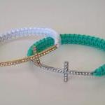 Rhinestone Cross Bracelet